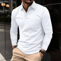 Men's Long Sleeve Polo Shirt Refined Tailored Everyday Essential