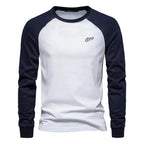 Men's Raglan Long Sleeve Casual Crew Neck Shirt