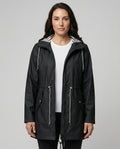 Women's Water-Repellent Hooded Raincoat – Lightweight Adjustable Parka