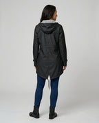 Women's Water-Repellent Hooded Raincoat – Lightweight Adjustable Parka