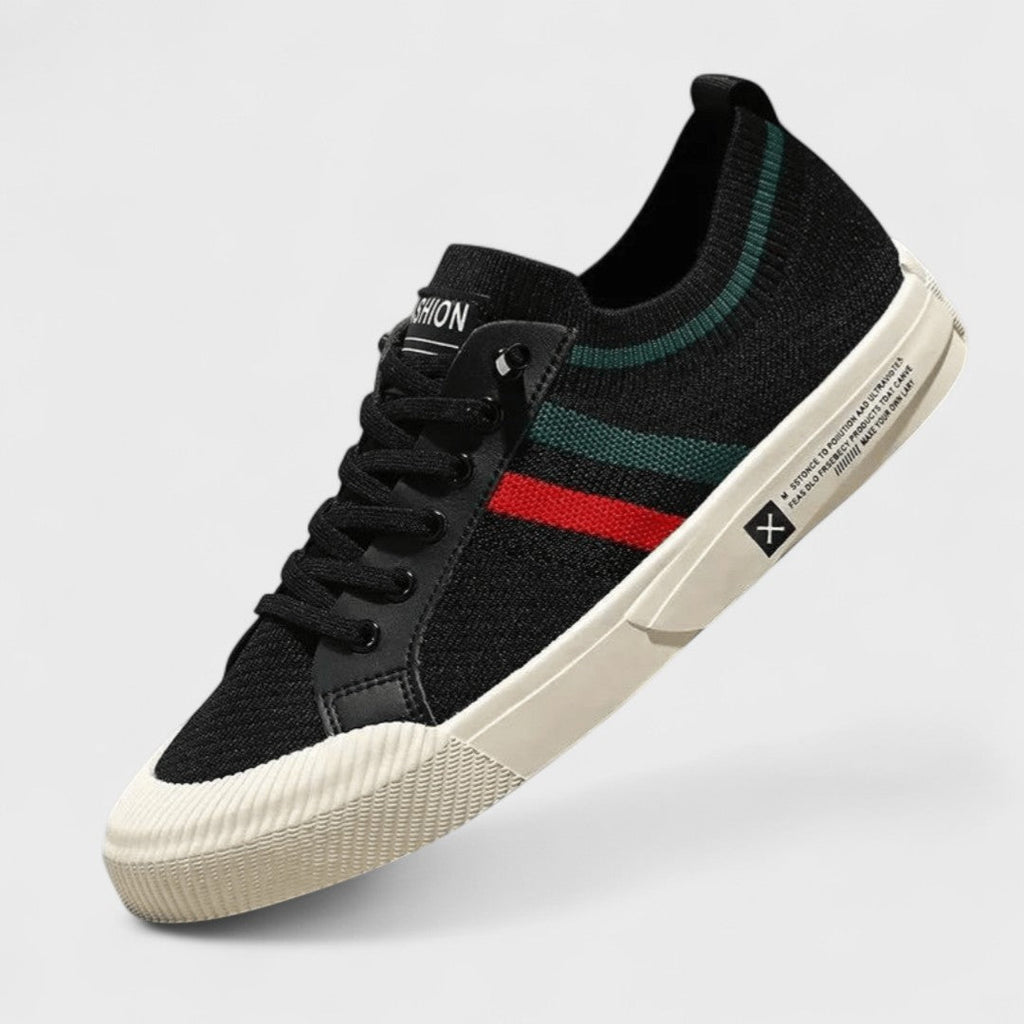 Men's Knit Low Top Sneakers Breathable Lace Up Shoes