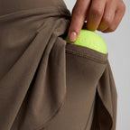 Women's High-Waisted Tennis Skort – Breathable Stretch Sports