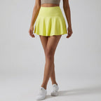 Women's High-Waisted Tennis Skort – Breathable Stretch Sports
