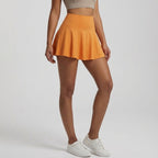 Women's High-Waisted Tennis Skort – Breathable Stretch Sports