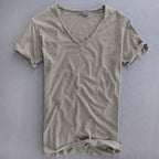 Men's Slim Fit V Neck T Shirt Lightweight Casual