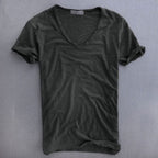 Men's Slim Fit V Neck T Shirt Lightweight Casual