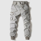 Men's Elastic Waist Multi Pocket Cargo Jogger Trousers