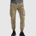Men's Elastic Waist Multi Pocket Cargo Jogger Trousers