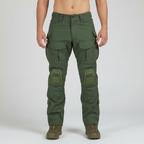 Men's Cotton Blend Tactical Cargo Trousers Integrated Knee Protection