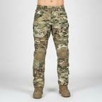 Men's Cotton Blend Tactical Cargo Trousers Integrated Knee Protection