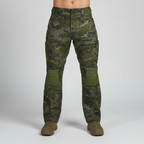 Men's Cotton Blend Tactical Cargo Trousers Integrated Knee Protection