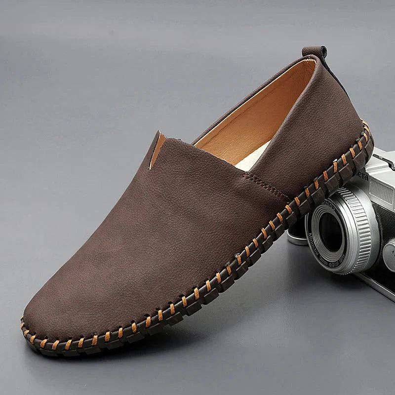 Men's Classic Leather Loafers Comfortable Everyday Smart Casual Shoes