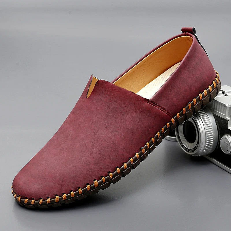 Men's Classic Leather Loafers Comfortable Everyday Smart Casual Shoes