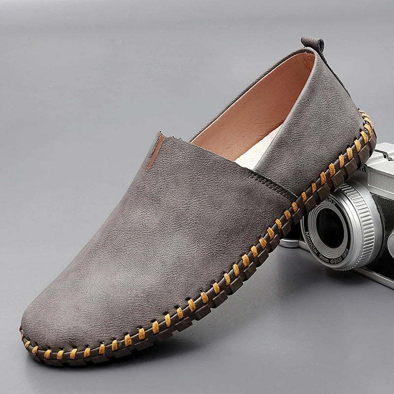 Men's Classic Leather Loafers Comfortable Everyday Smart Casual Shoes