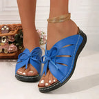 Women's Wedge Sandals Open Toe Knot Detail Support