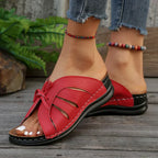 Women's Wedge Sandals Open Toe Knot Detail Support