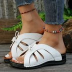 Women's Wedge Sandals Open Toe Knot Detail Support