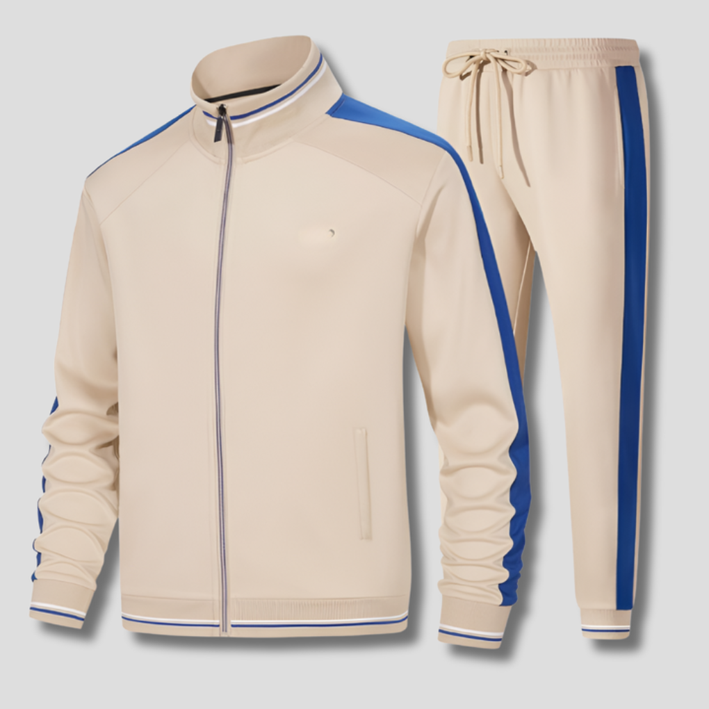 Men's Tracksuit Zip Jacket Stripe Detail Athletic Set