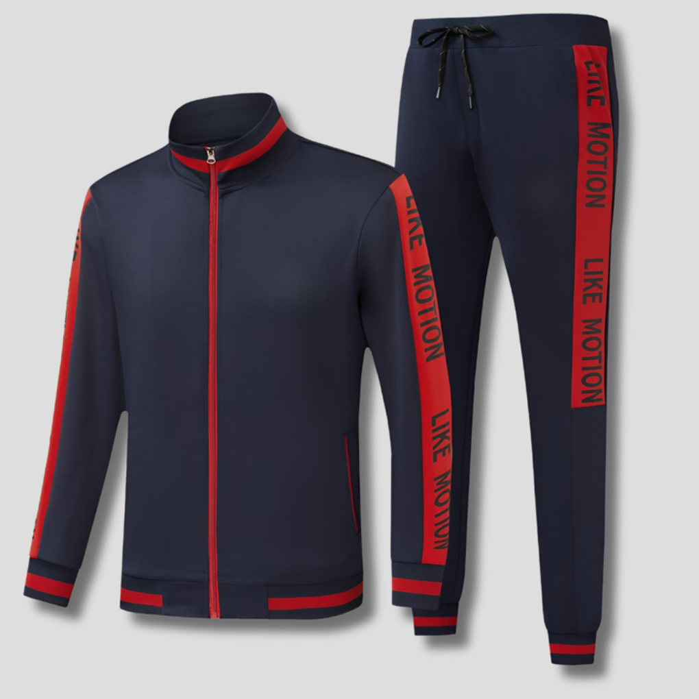 Men's Tracksuit Zip Jacket Stripe Detail Athletic Set