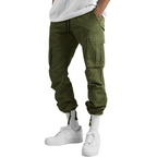 Men's Relaxed Cargo Trousers Multi Pocket Streetwear Utility Pants