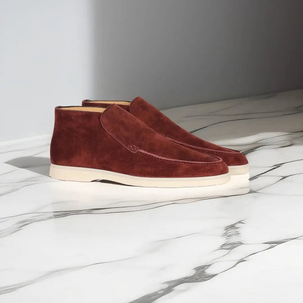 Men's Suede Slip On Loafers Casual Smart Comfort Shoes