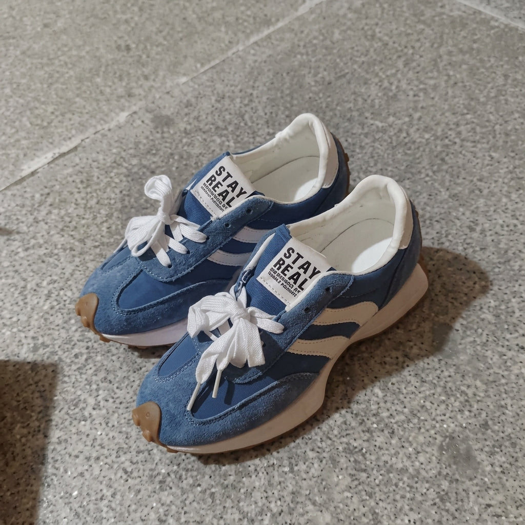 Women's Everyday Orthopedic Knit Walking Sneakers - Blue White