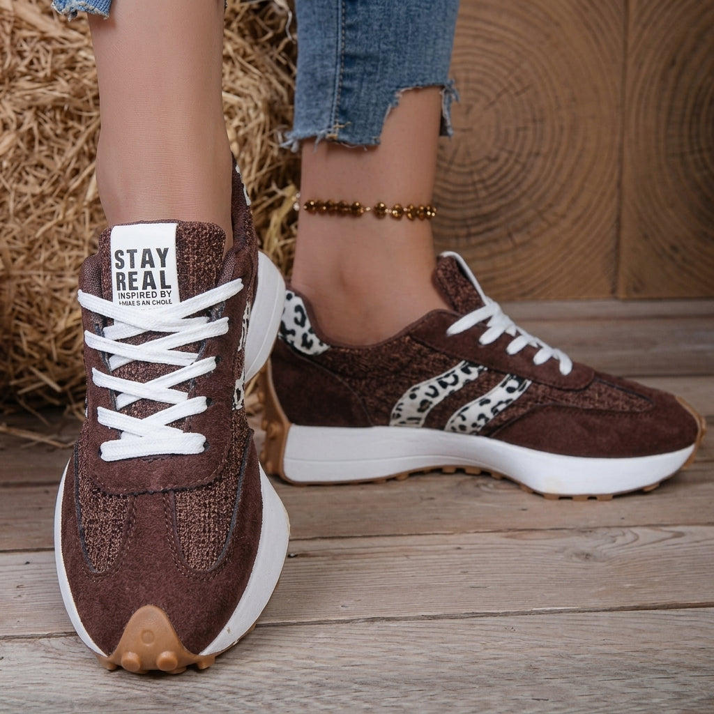 Women's Everyday Orthopedic Knit Walking Sneakers - Cream Tan