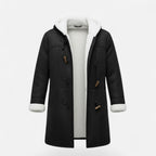 Women's Hooded Button-Front Winter Coat with Pockets
