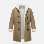 Women's Hooded Button-Front Winter Coat with Pockets