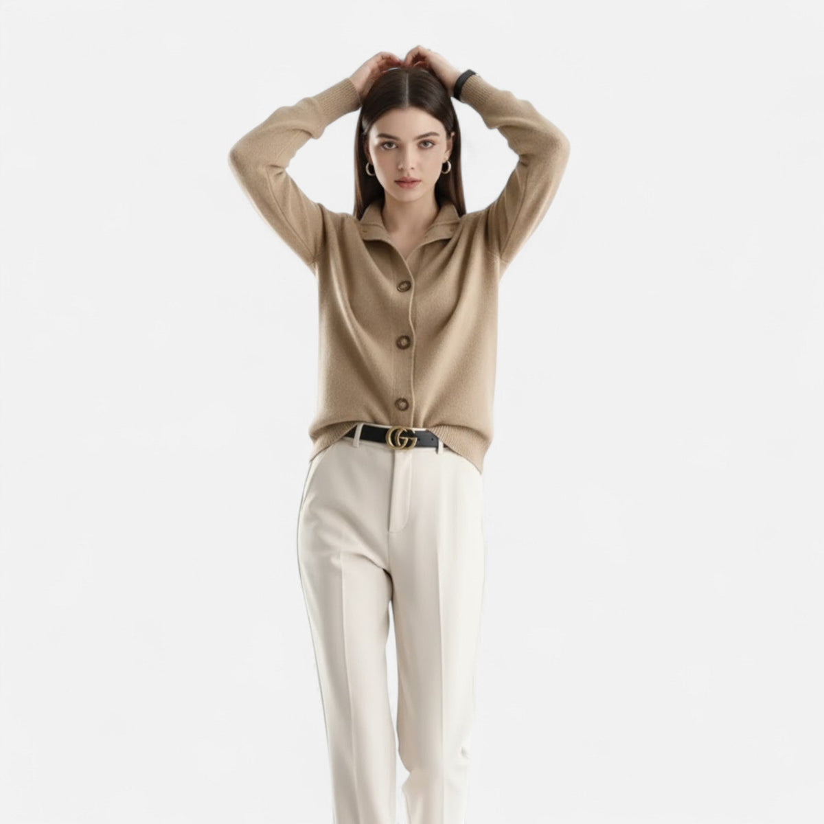 Women's Knit Stand-Collar Short Coat
