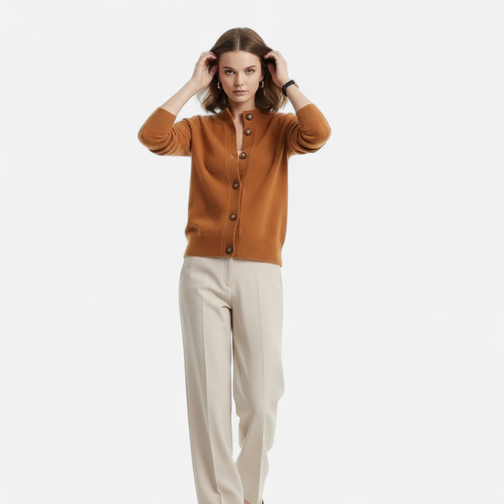 Women's Knit Stand-Collar Short Coat