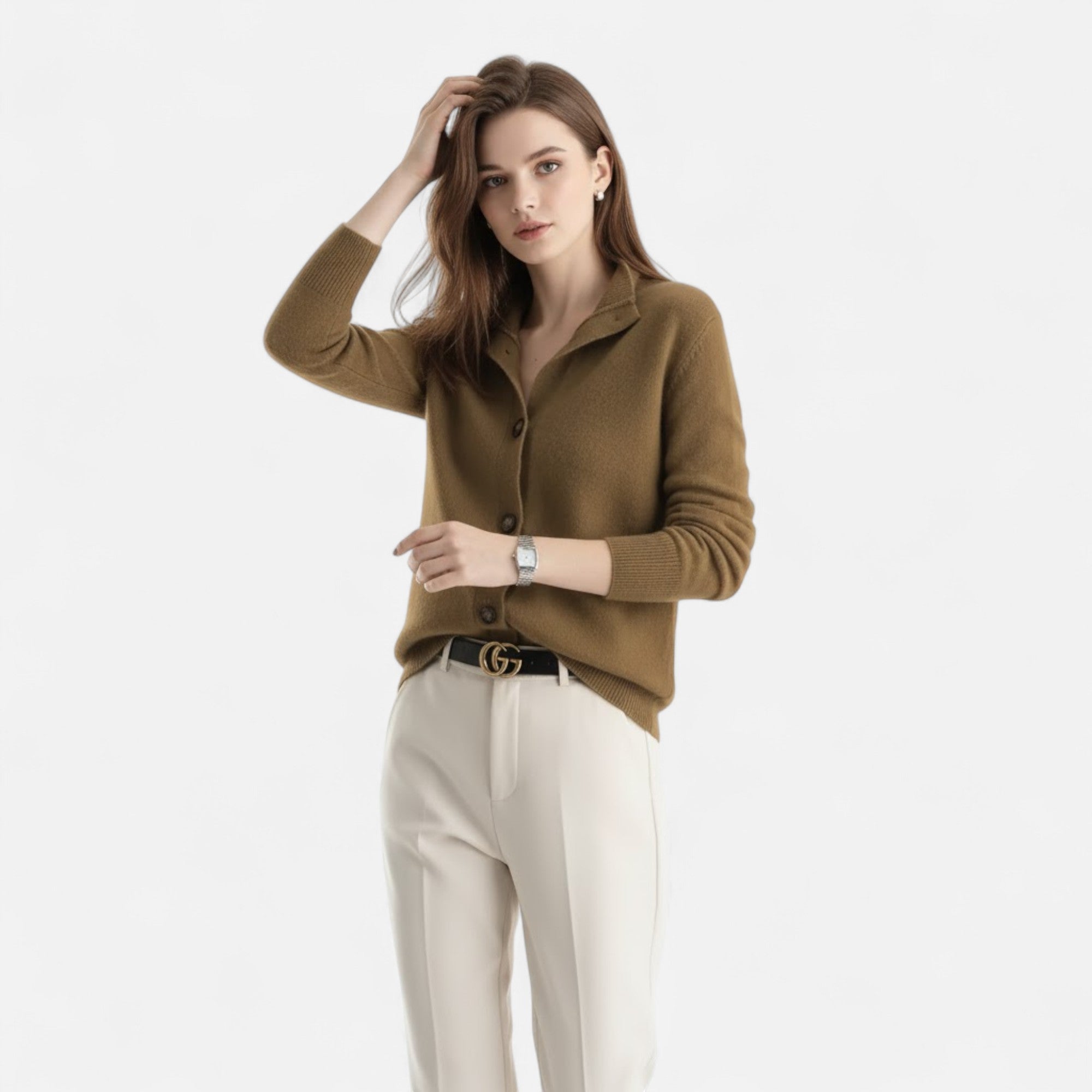 Women's Knit Stand-Collar Short Coat