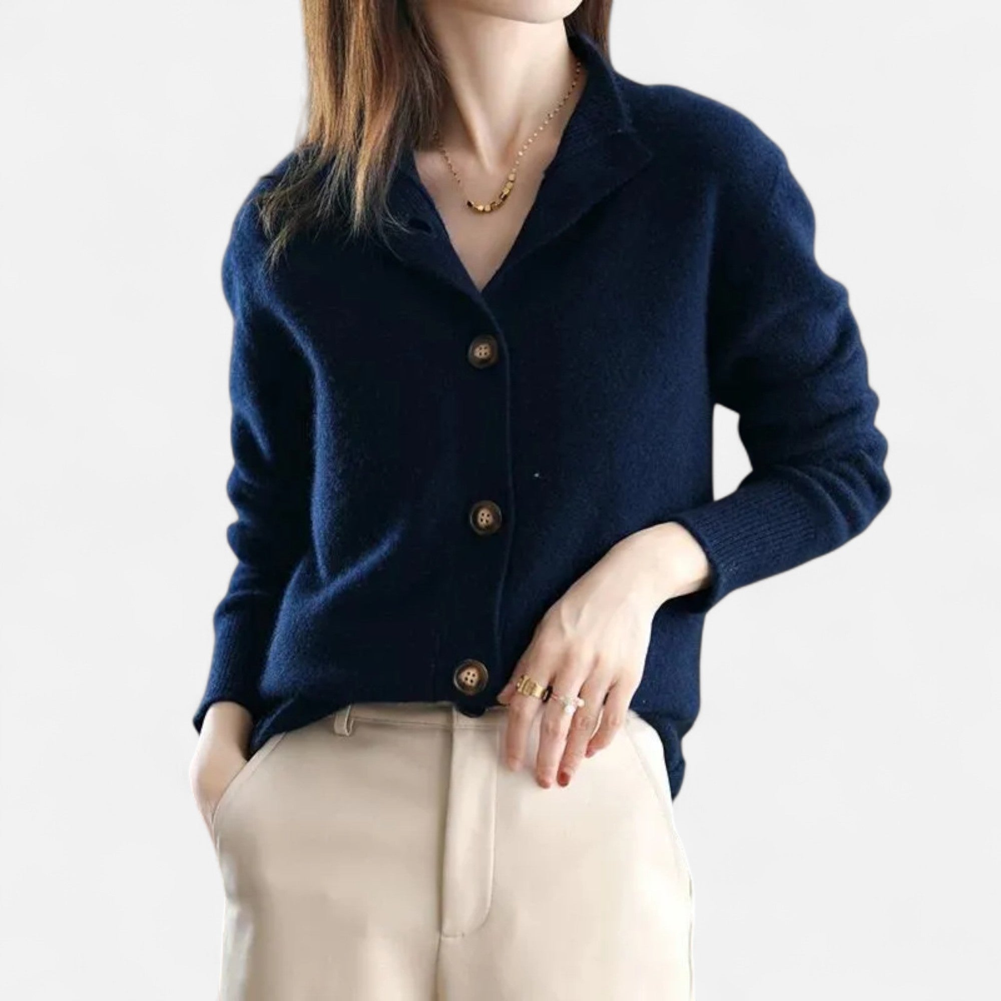 Women's Knit Stand-Collar Short Coat