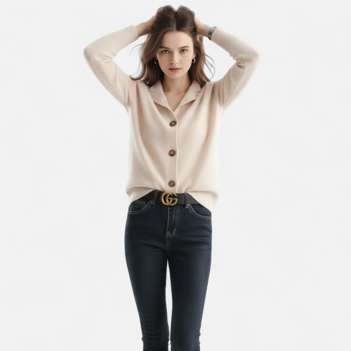 Women's Knit Stand-Collar Short Coat