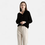 Women's Knit Stand-Collar Short Coat