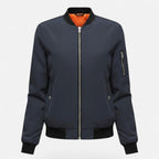 Women's Vintage-Inspired Zip Bomber Jacket