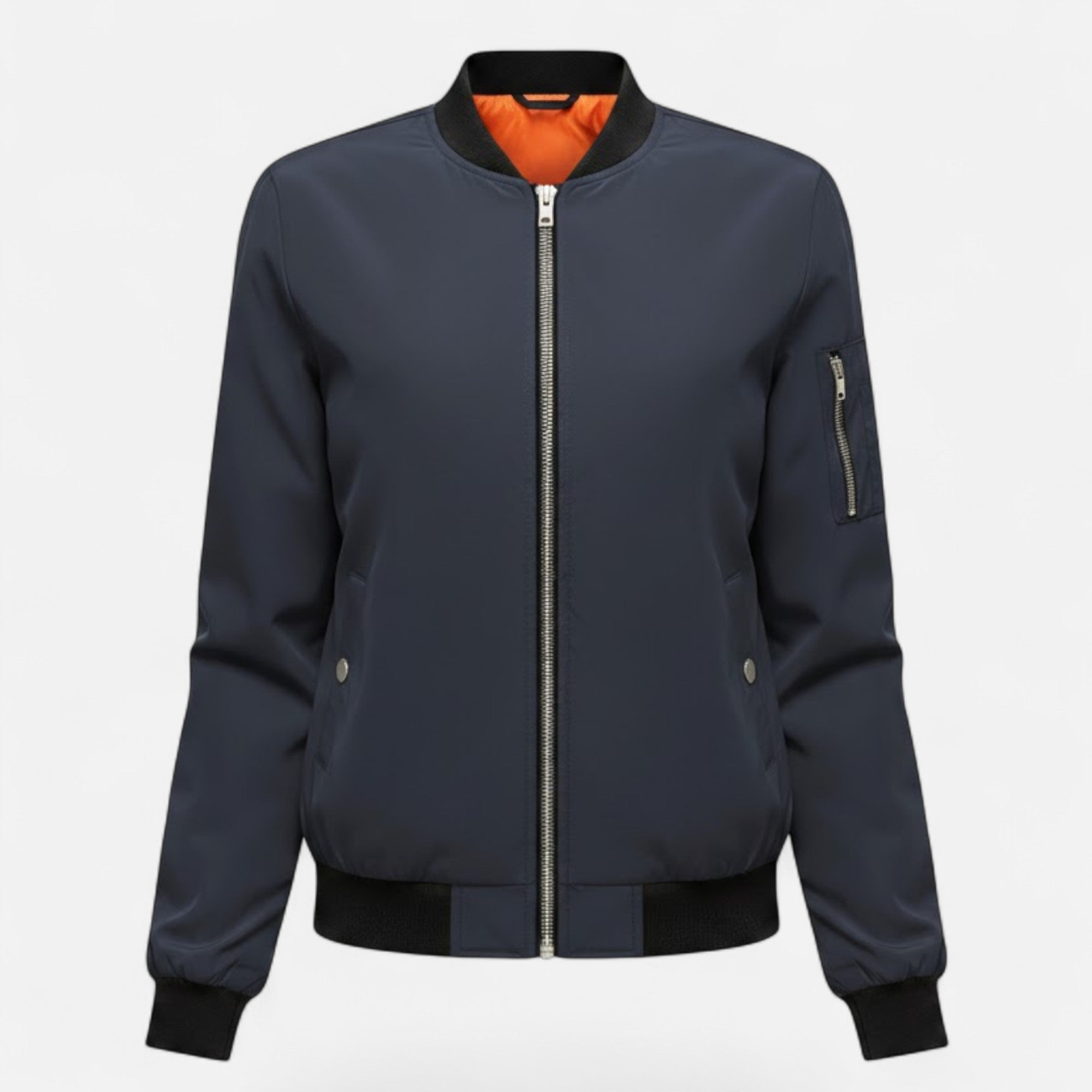 Women's Vintage-Inspired Zip Bomber Jacket
