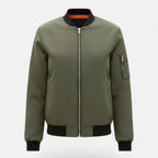 Women's Vintage-Inspired Zip Bomber Jacket
