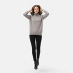 Women's Wool-Blend Turtleneck Sweater – Oversized Thick Knit
