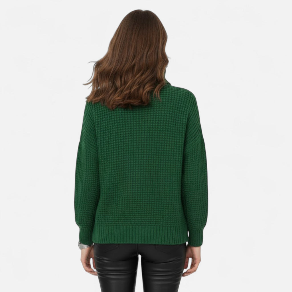 Women's Wool-Blend Turtleneck Sweater – Classic Knit