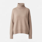 Women's Wool-Blend Turtleneck Sweater – Oversized Thick Knit