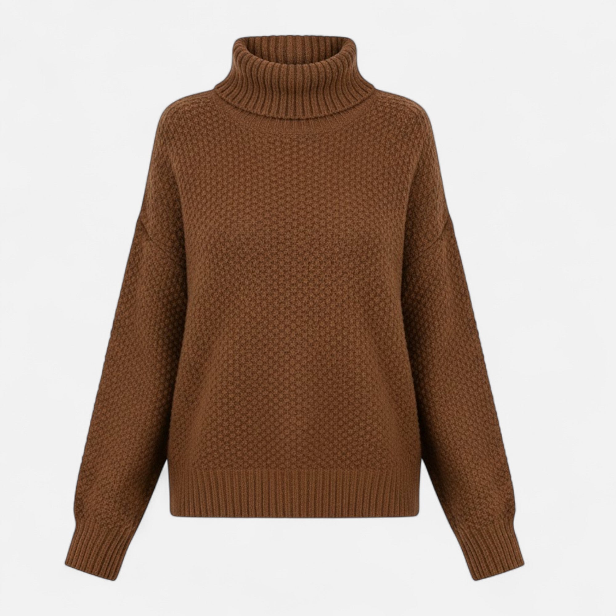 Women's Wool-Blend Turtleneck Sweater – Classic Knit