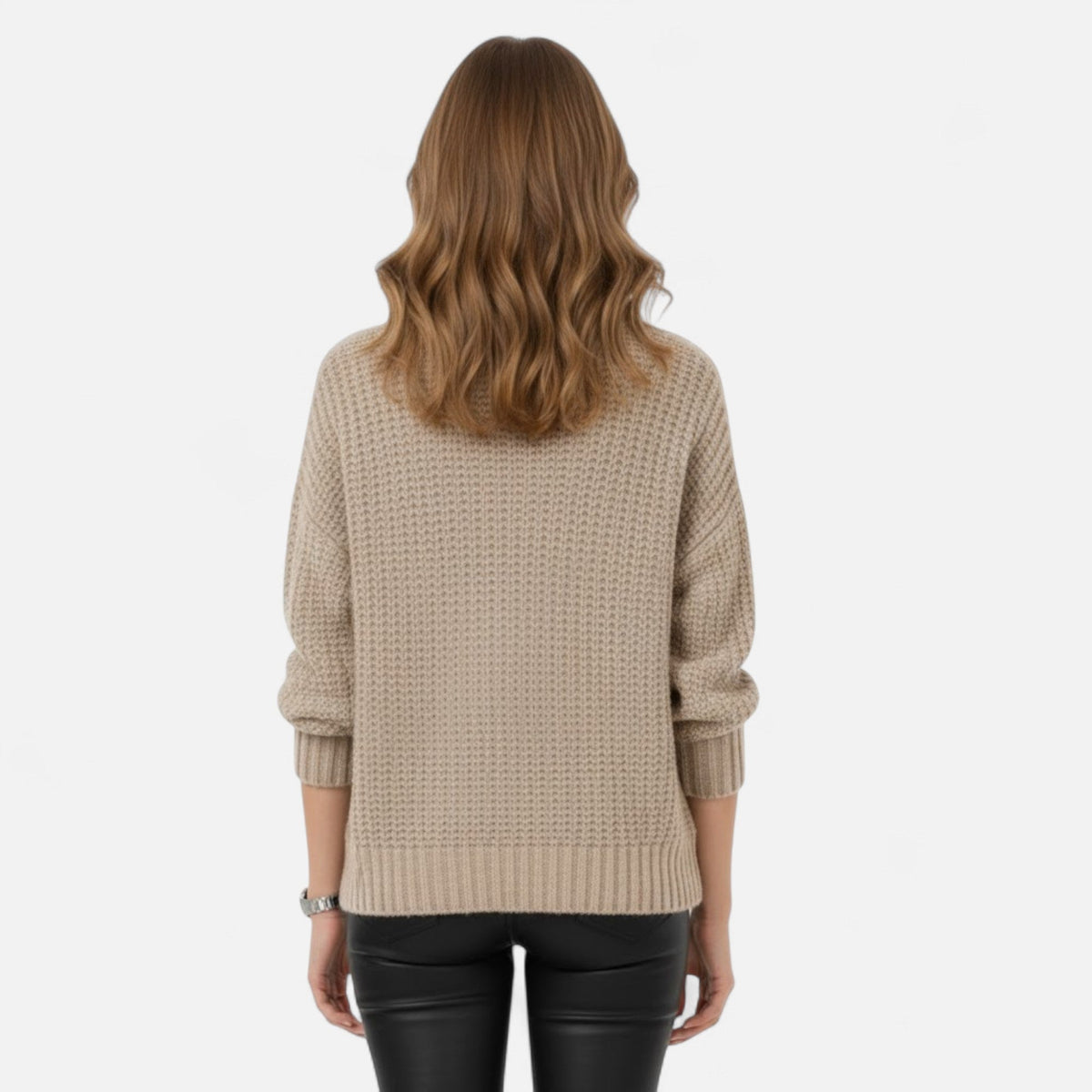 Women's Wool-Blend Turtleneck Sweater – Classic Knit