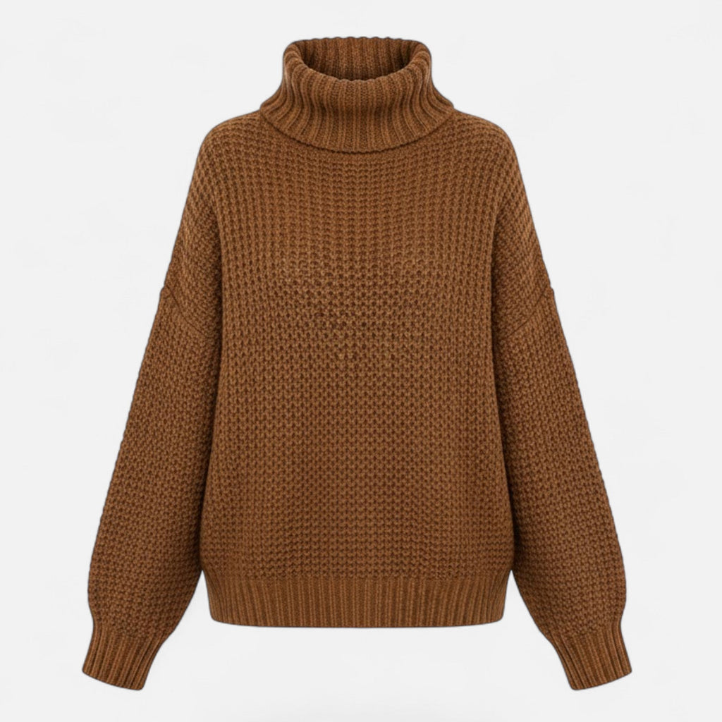 Women's Wool-Blend Turtleneck Sweater – Classic Knit