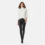 Women's Wool-Blend Turtleneck Sweater – Oversized Thick Knit