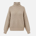 Women's Wool-Blend Turtleneck Sweater – Classic Knit