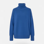Women's Wool-Blend Turtleneck Sweater – Oversized Thick Knit