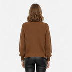 Women's Wool-Blend Turtleneck Sweater – Classic Knit