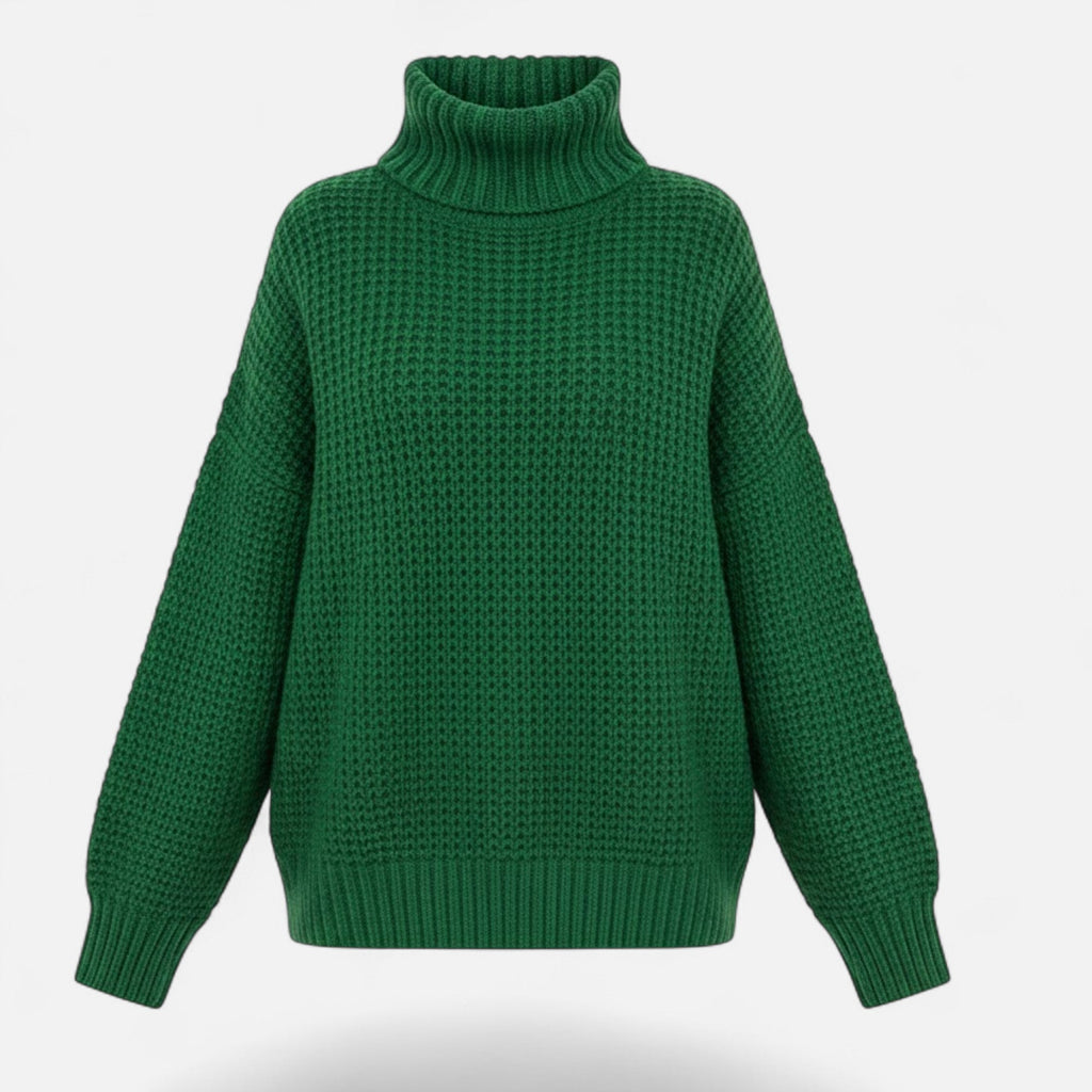 Women's Wool-Blend Turtleneck Sweater – Classic Knit
