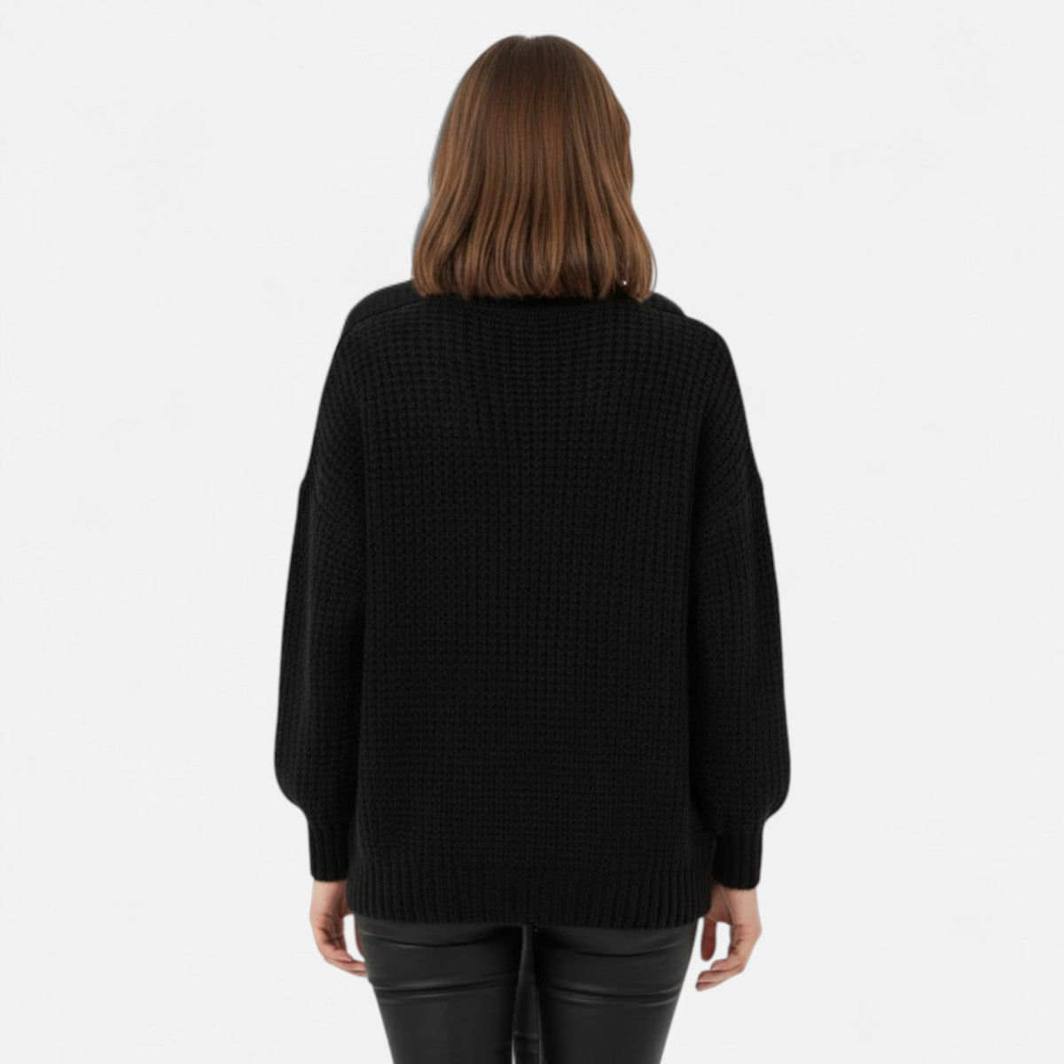 Women's Wool-Blend Turtleneck Sweater – Classic Knit